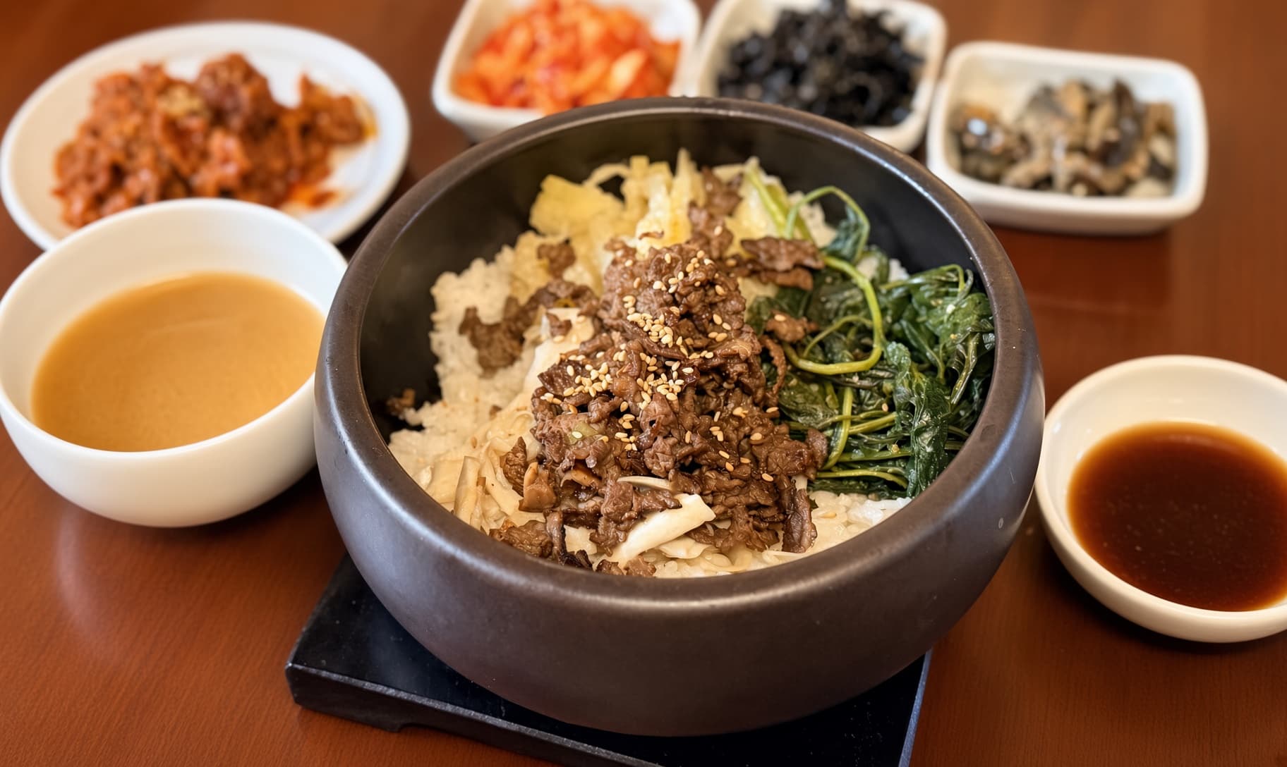 焦香牛肉烤肉拌飯(醬油)