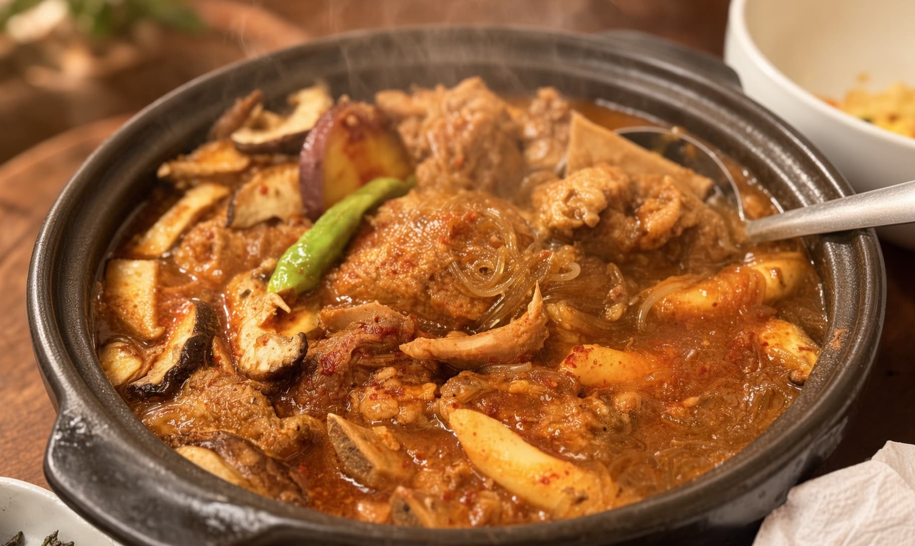 Schweine-Galbi-jjim im Ttukbaegi